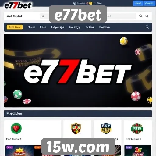 Principais jogos disponíveis no e77bet